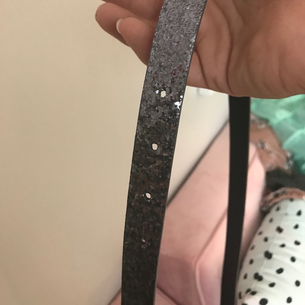 Silver Sparkle Sequin Glitter Belt Plus Size